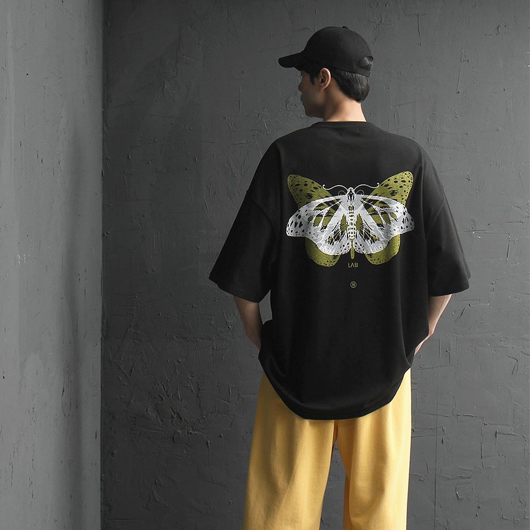 Butterfly Printing Oversized Fit Tee 3009