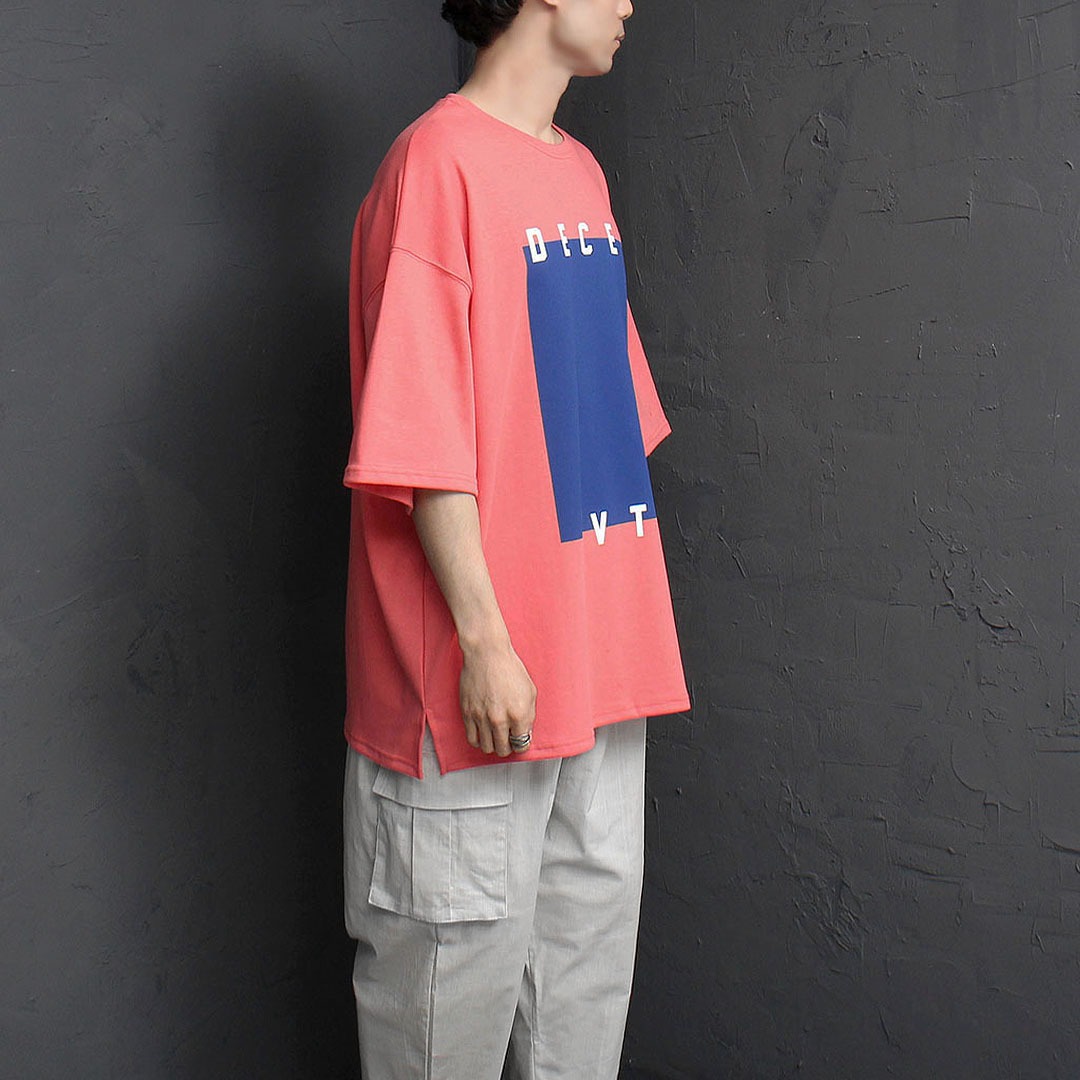 Oversized Fit Square Printing Tee 2189