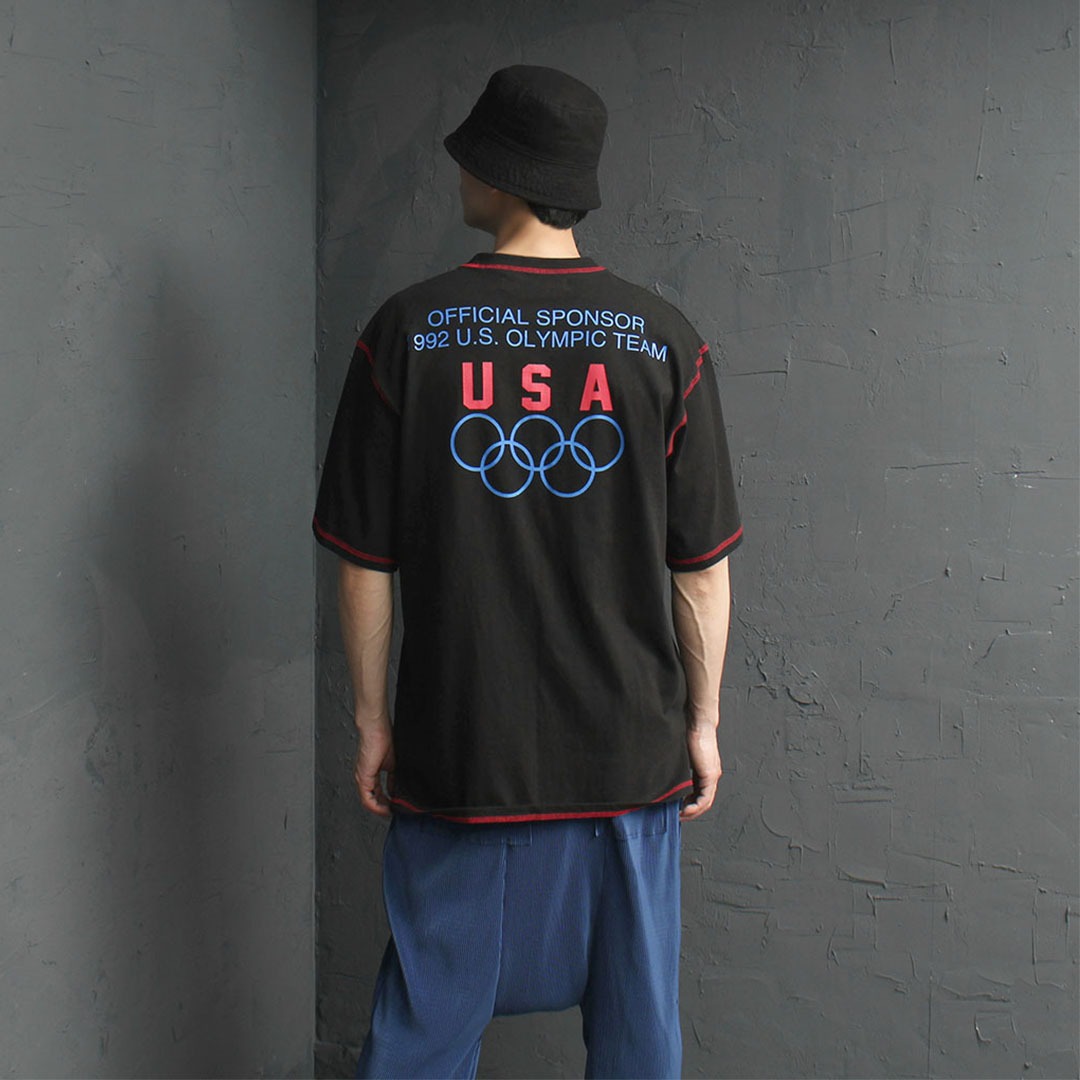 USA Olympic Printing Stitched Tee 3317