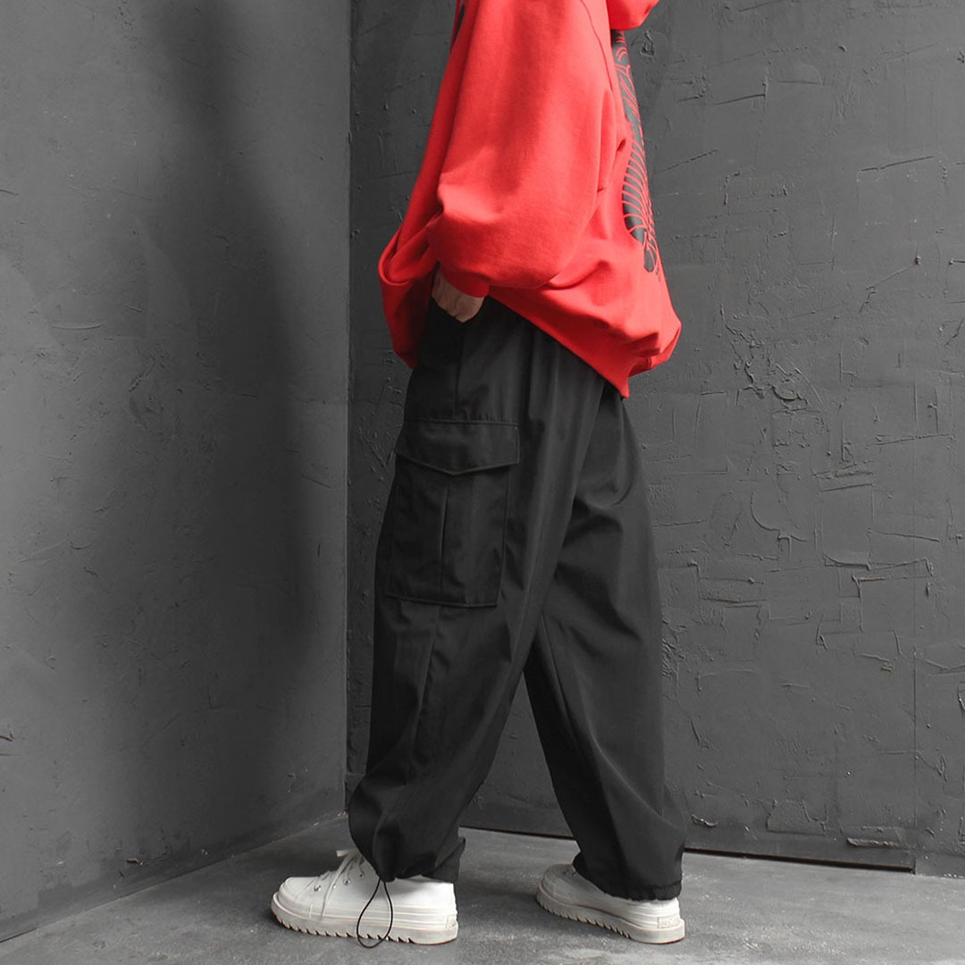 Oversized Fit Wide Cargo Balloon Pants 3395