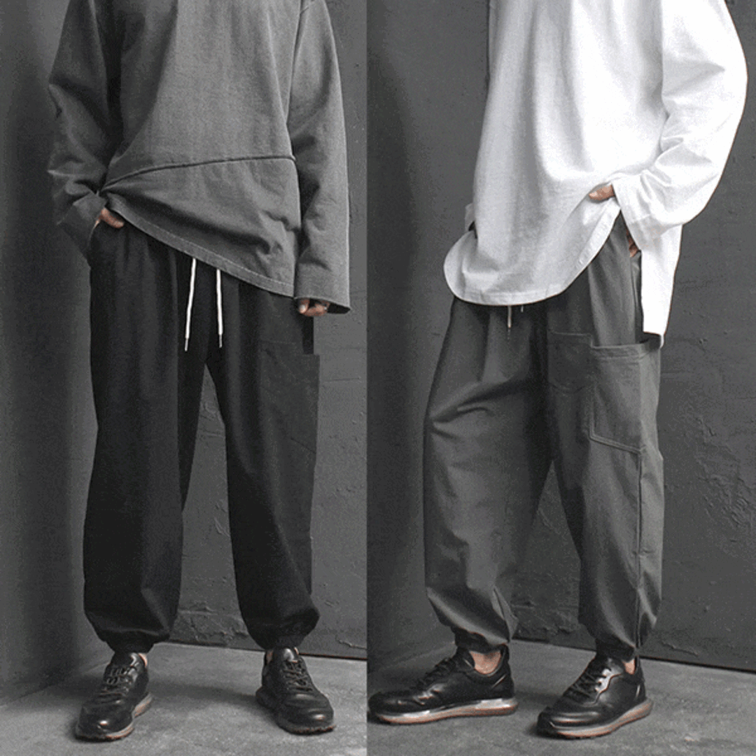 Wide Stretchable Baggy Joggers 3421
