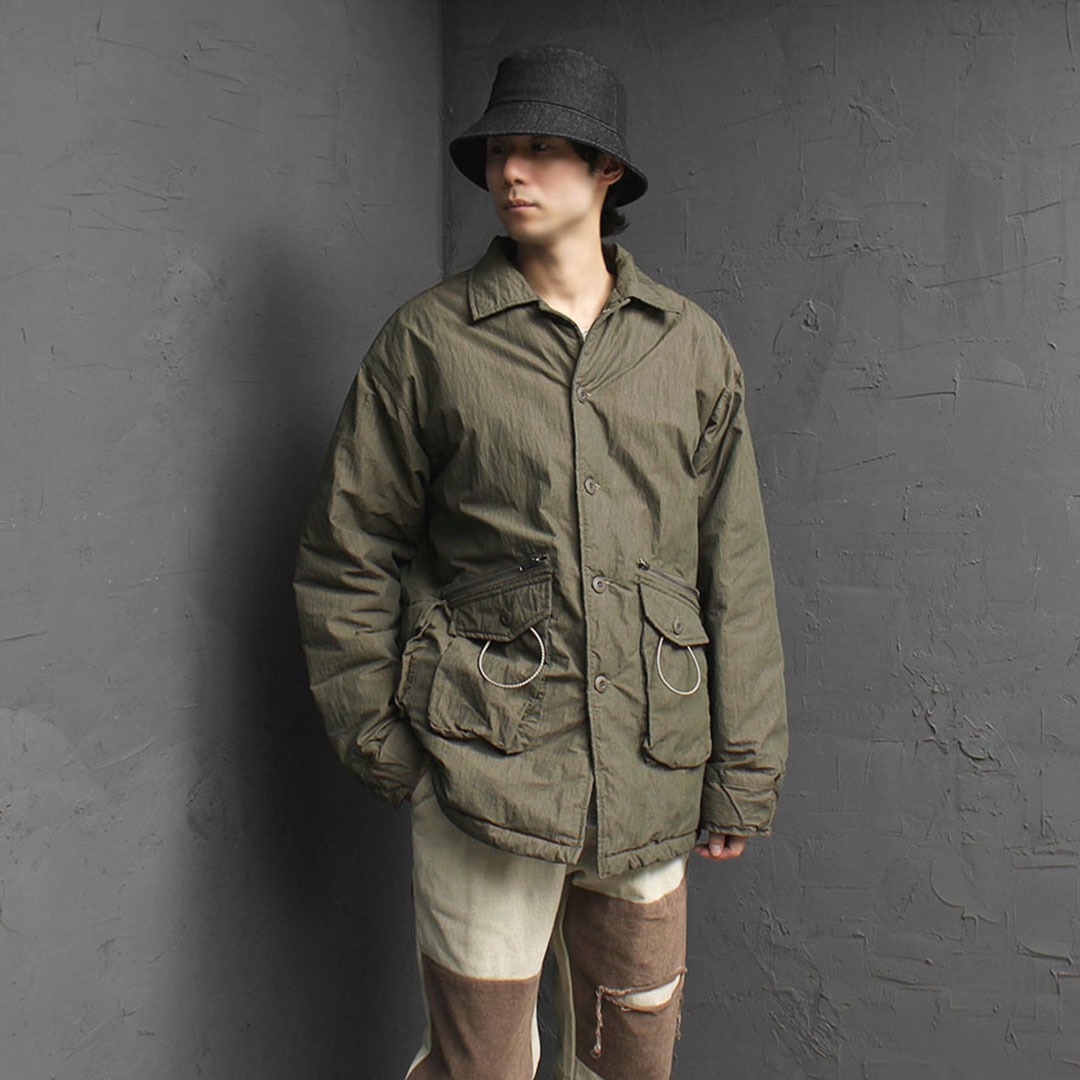 Non Quilting Cargo Pocket Millitary Jacket 3599