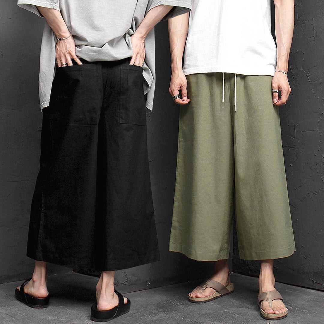 Linen Oversized Wide Baggy Sweatpants 003