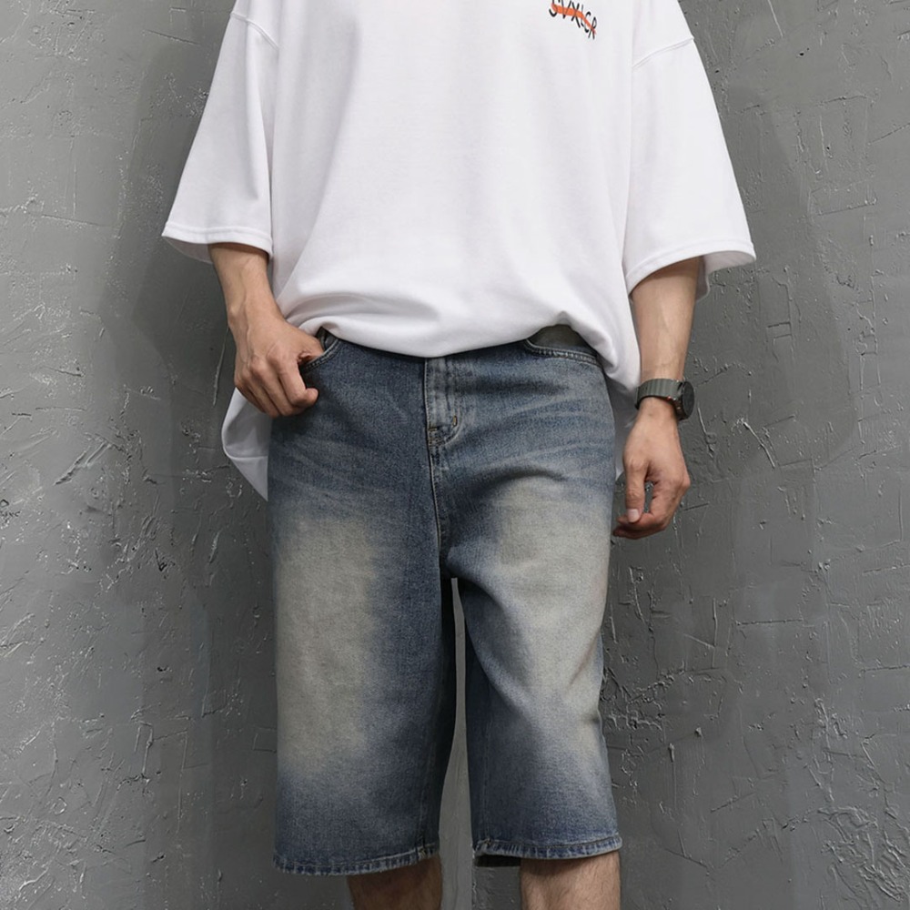 Loose Fit Bermuda Denim Shorts 4995 - Gentler