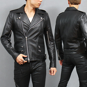 Designer Zipper Riders Genuine Lambskin Leather Jacket
