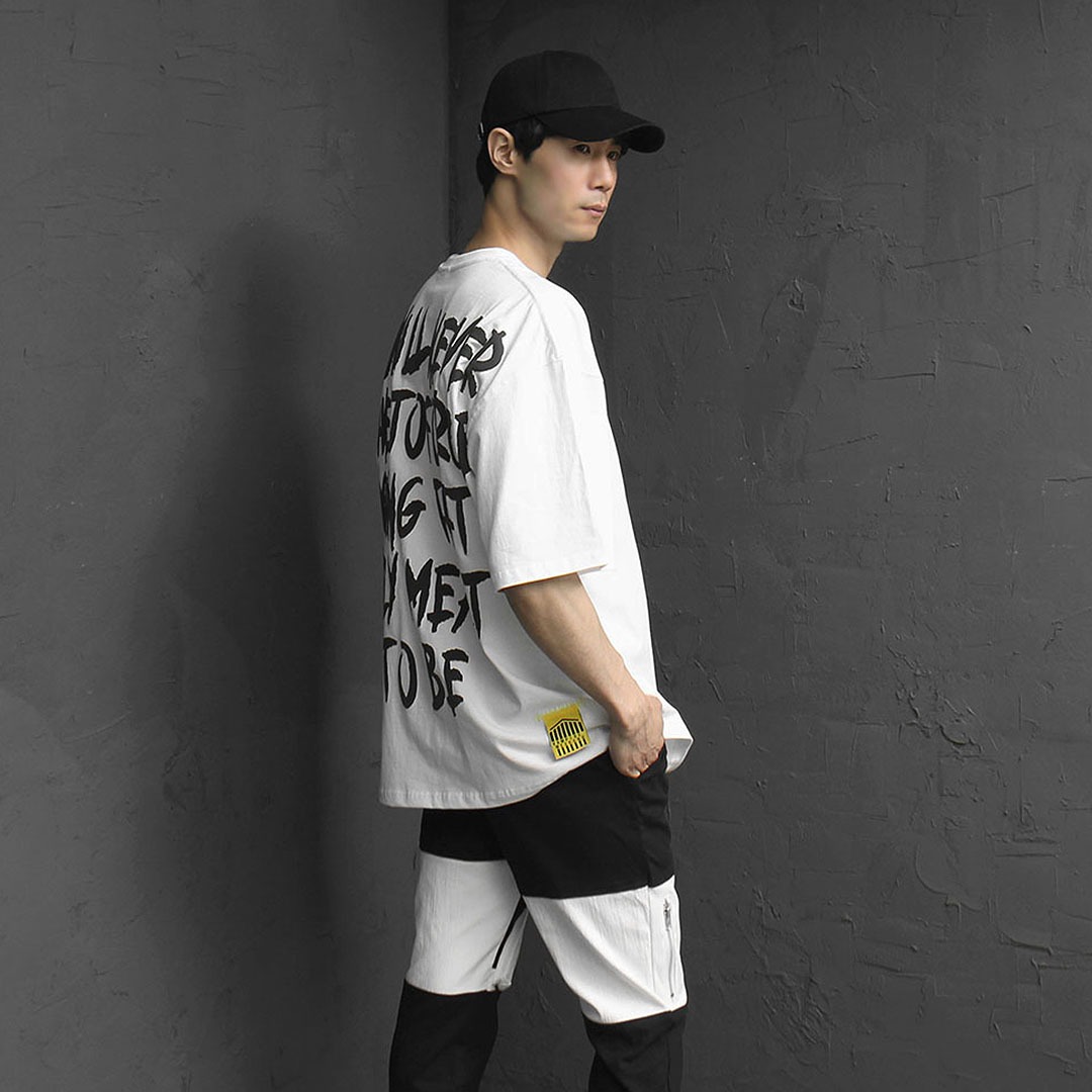 Quote Printing Oversized Fit Tee 3050