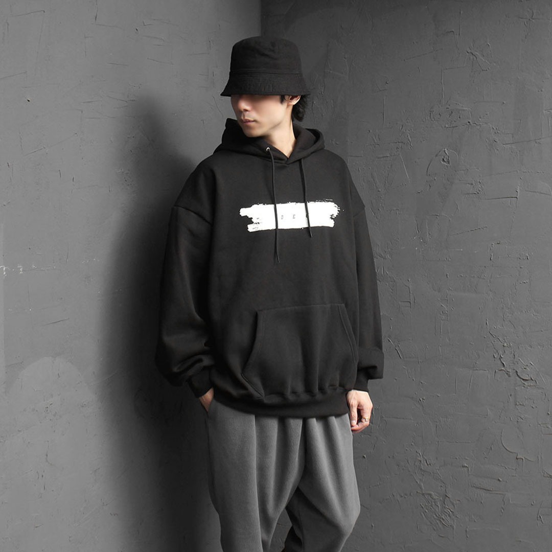 Oversized Fit Square Painting Patch Hoodie 3606