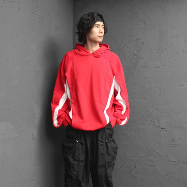 Big Size Oversized Fit Contrast Color Hoodie 3816