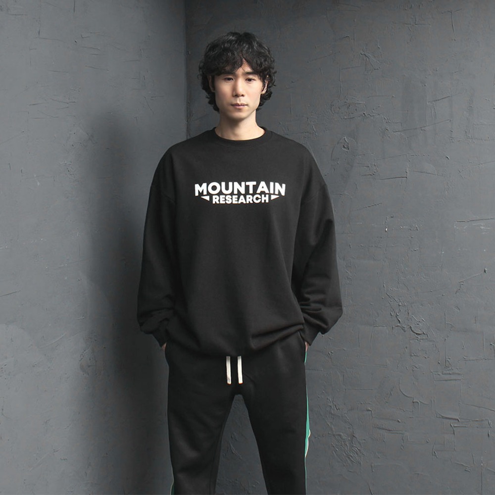 Oversized Fit MOUNTAIN Printing Sweatshirt 4115
