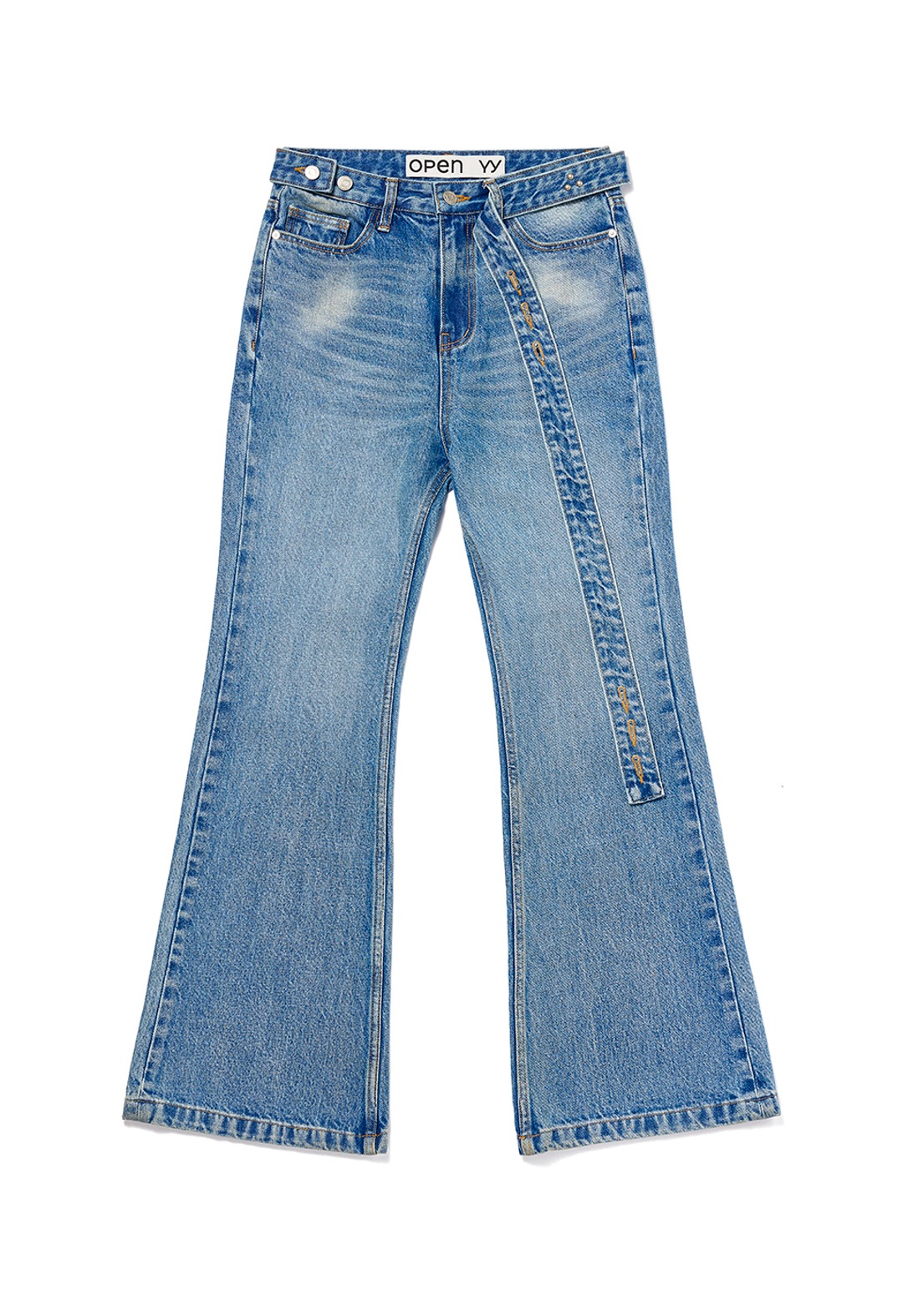 ☆OPEN YY☆ BELTED LOOSE BOOTCUT JEAN OPEN YY