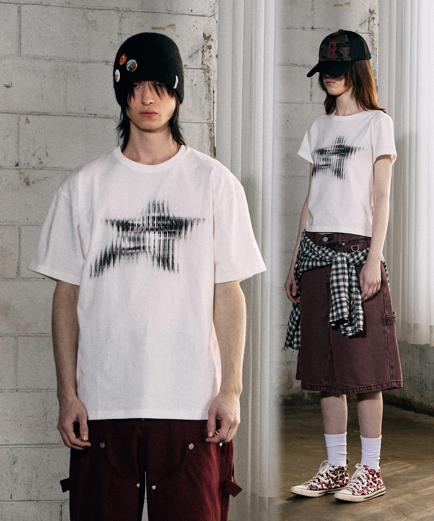 [THEVINYLHOUSE]★Spray Logo T-Shirt White MUSINSA | THEVINYLHOUSE SPRAY STAR TEE WHITE