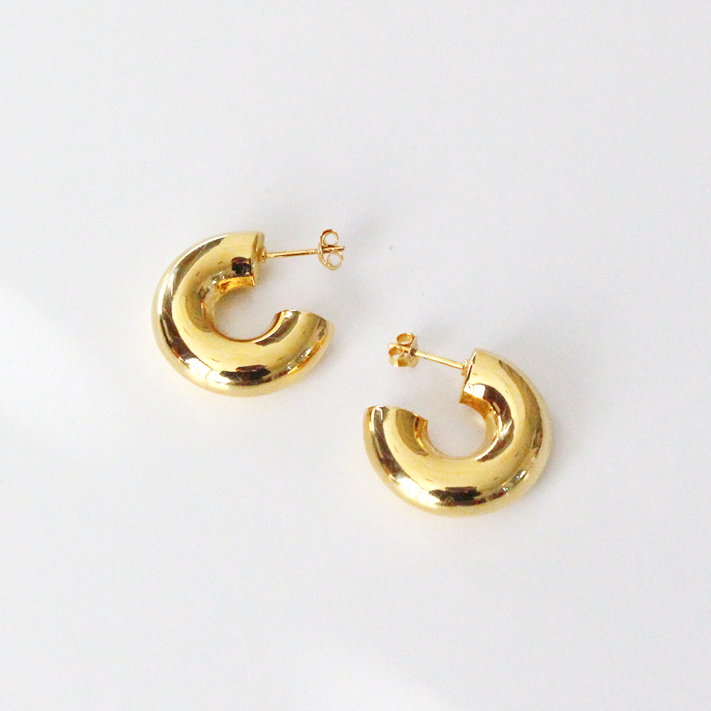 Bold Gold Ring Earrings