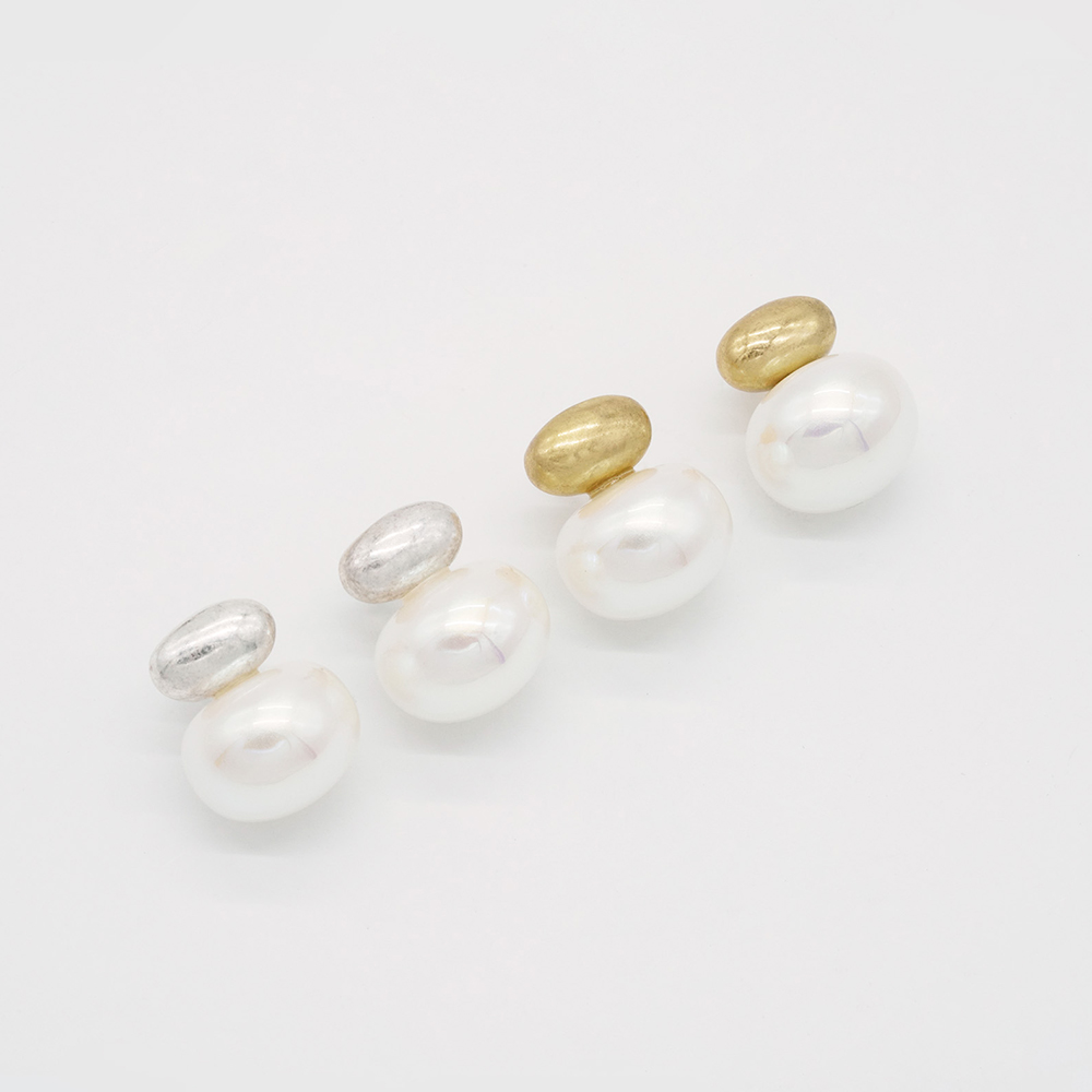 Oval Opal Pearl Earrings