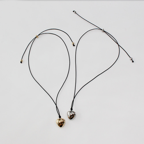 Plumpy Metal Heart Necklace