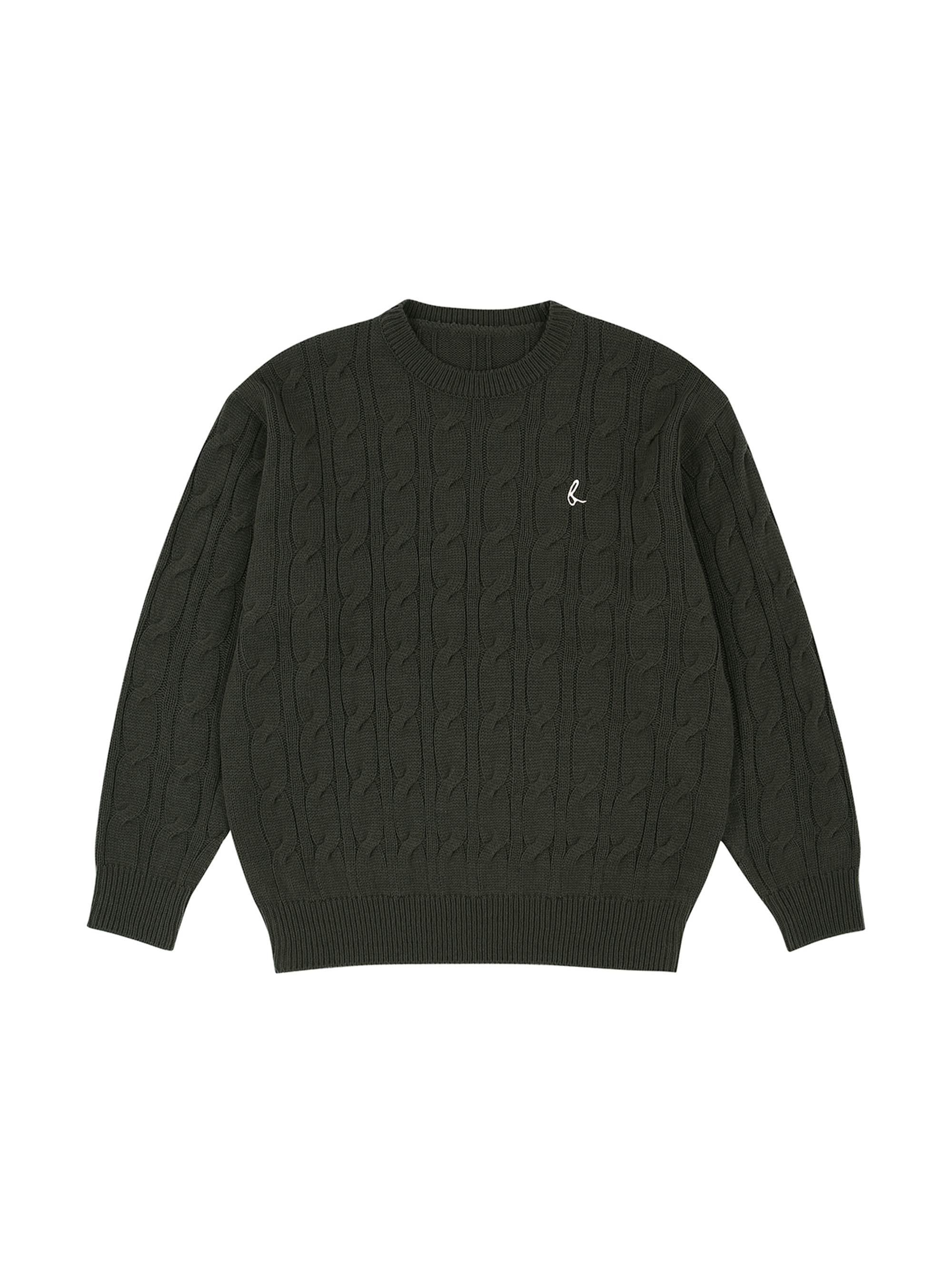 13M CABLE KNIT SWEATER (CHARCOAL)