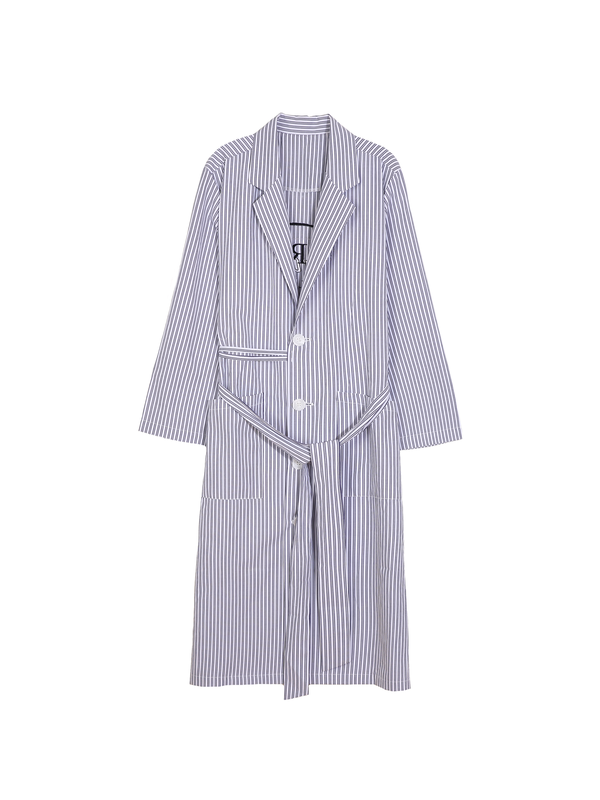 EMBROIDERY TRENCH ROBE (WHITE)