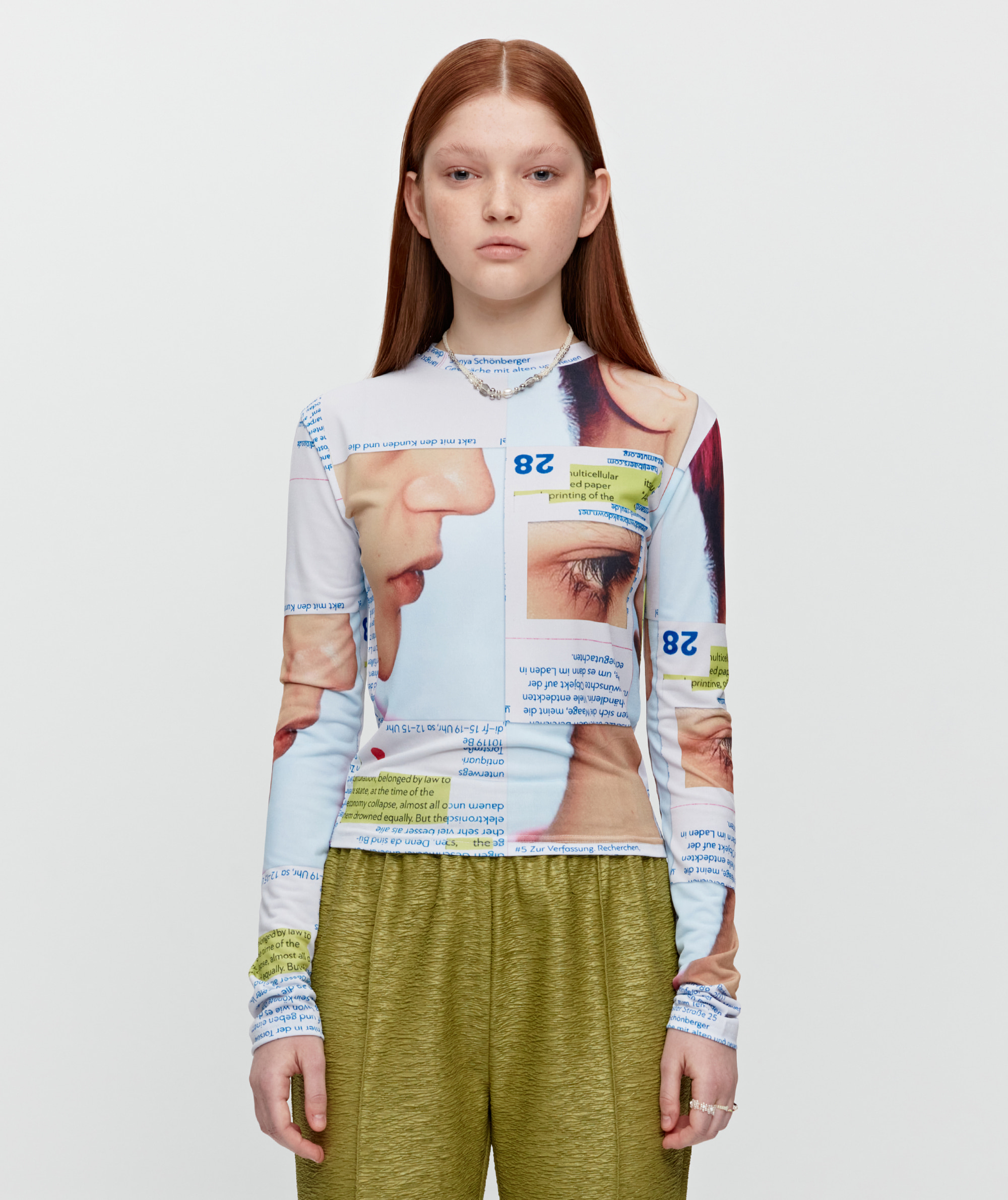 Magazine Fitted Printing Top [Ivory]