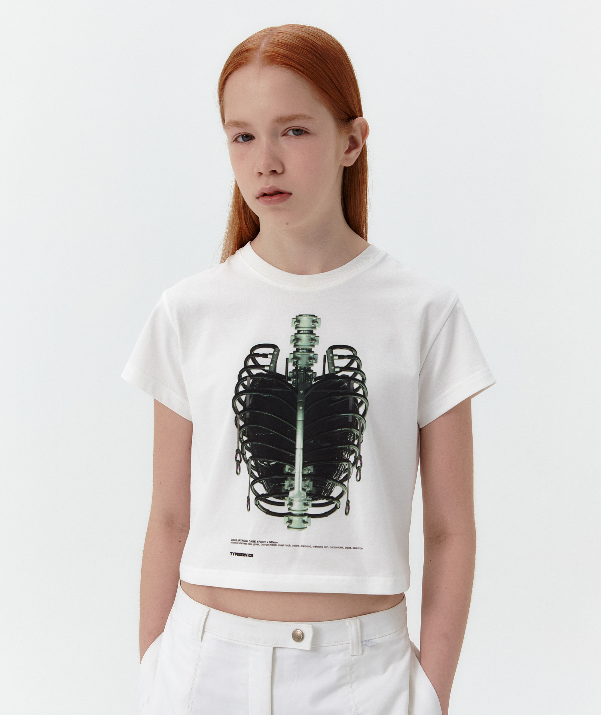 Cold Chest Crop T-Shirt [Off White]