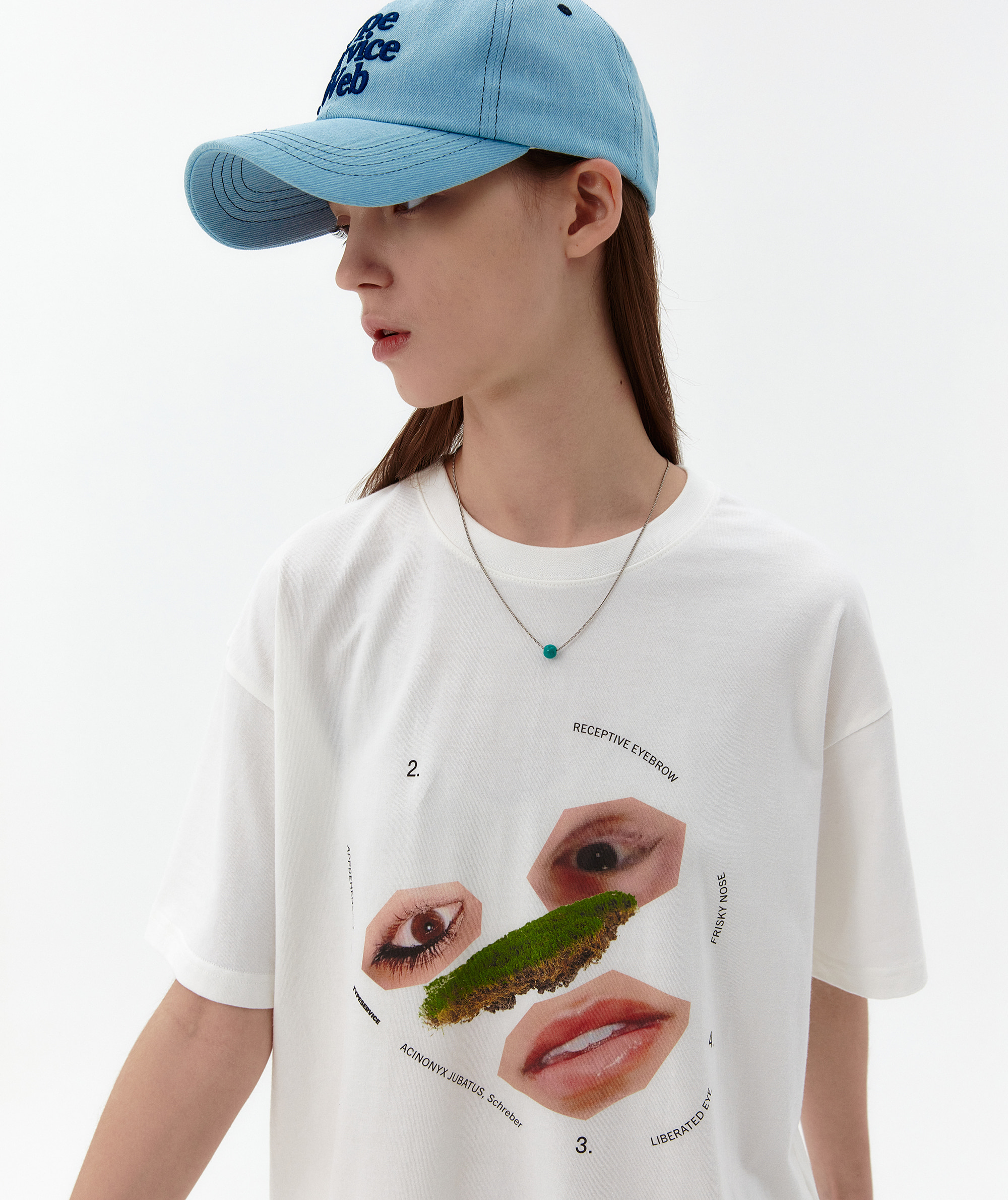Unisex Face Collage T-Shirt [Off White]