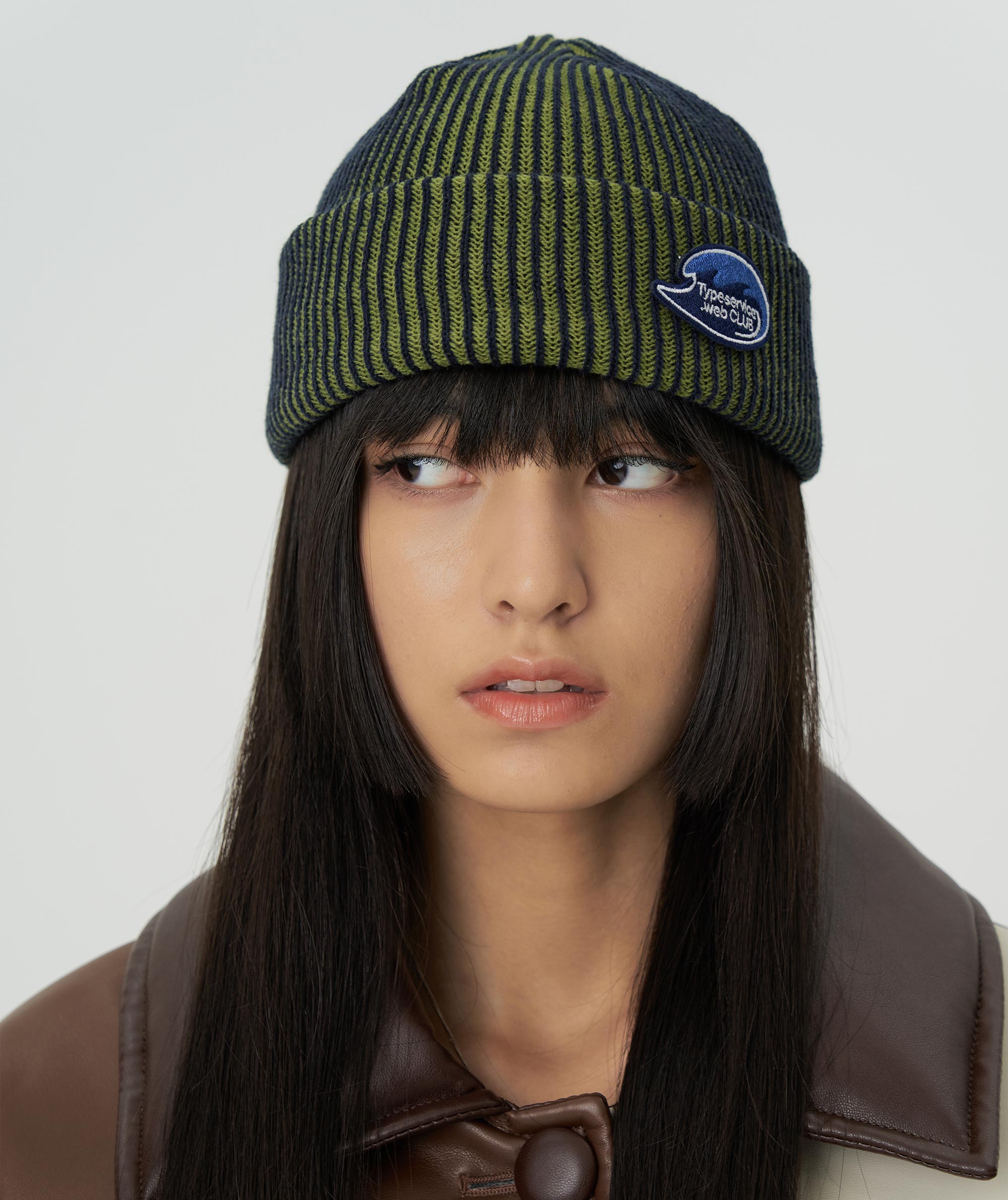 Patched Color Beanie [Green]