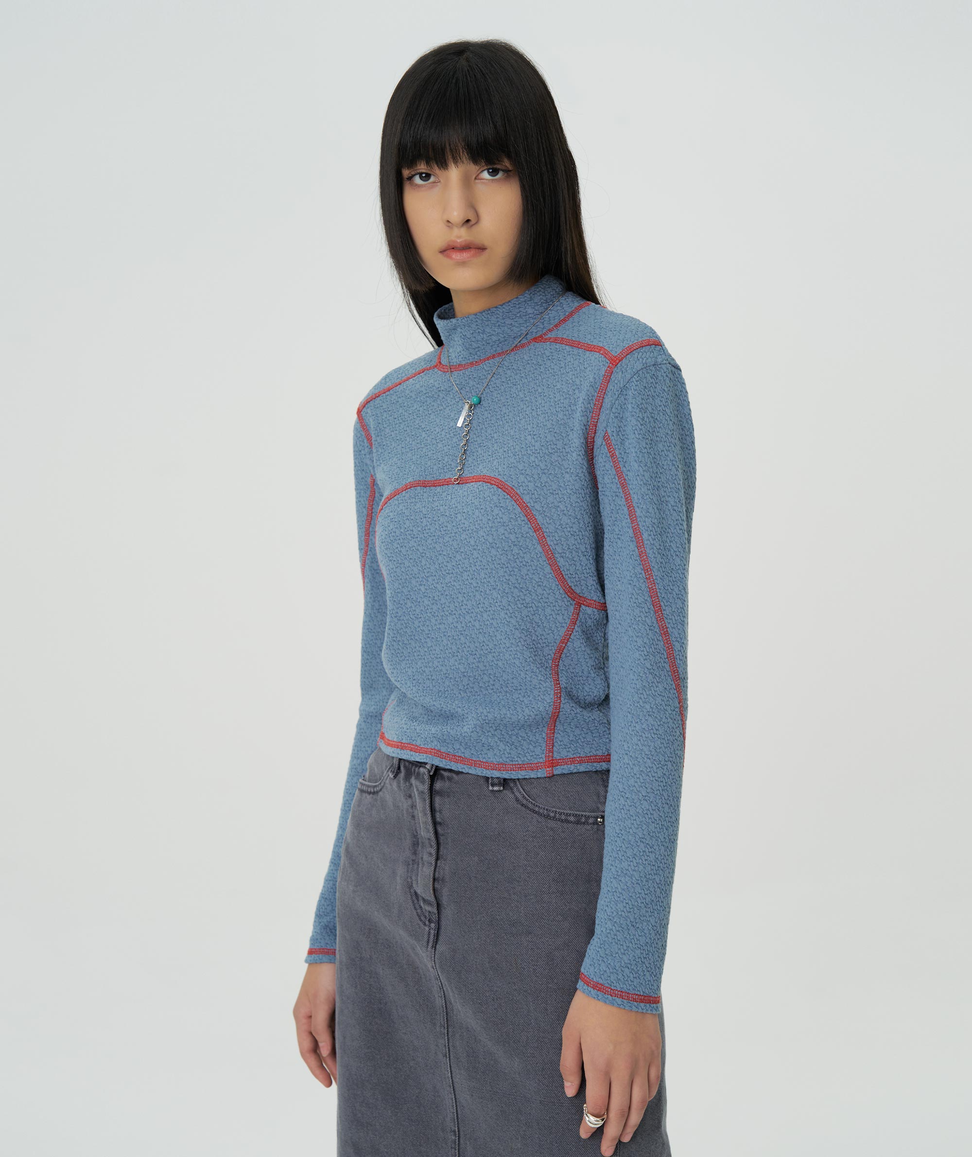 Lined Fitted Top [Blue]