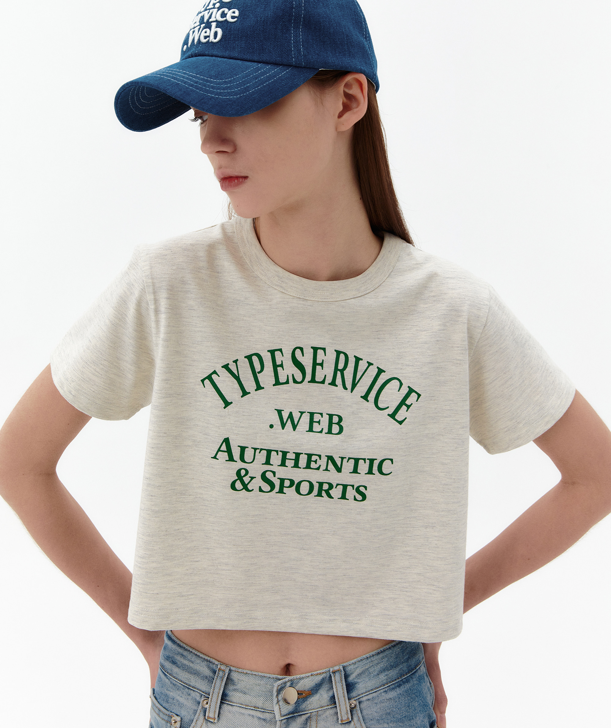 [M size 5/24 예약발송] Arch Logo Crop T-Shirt [Oatmeal]