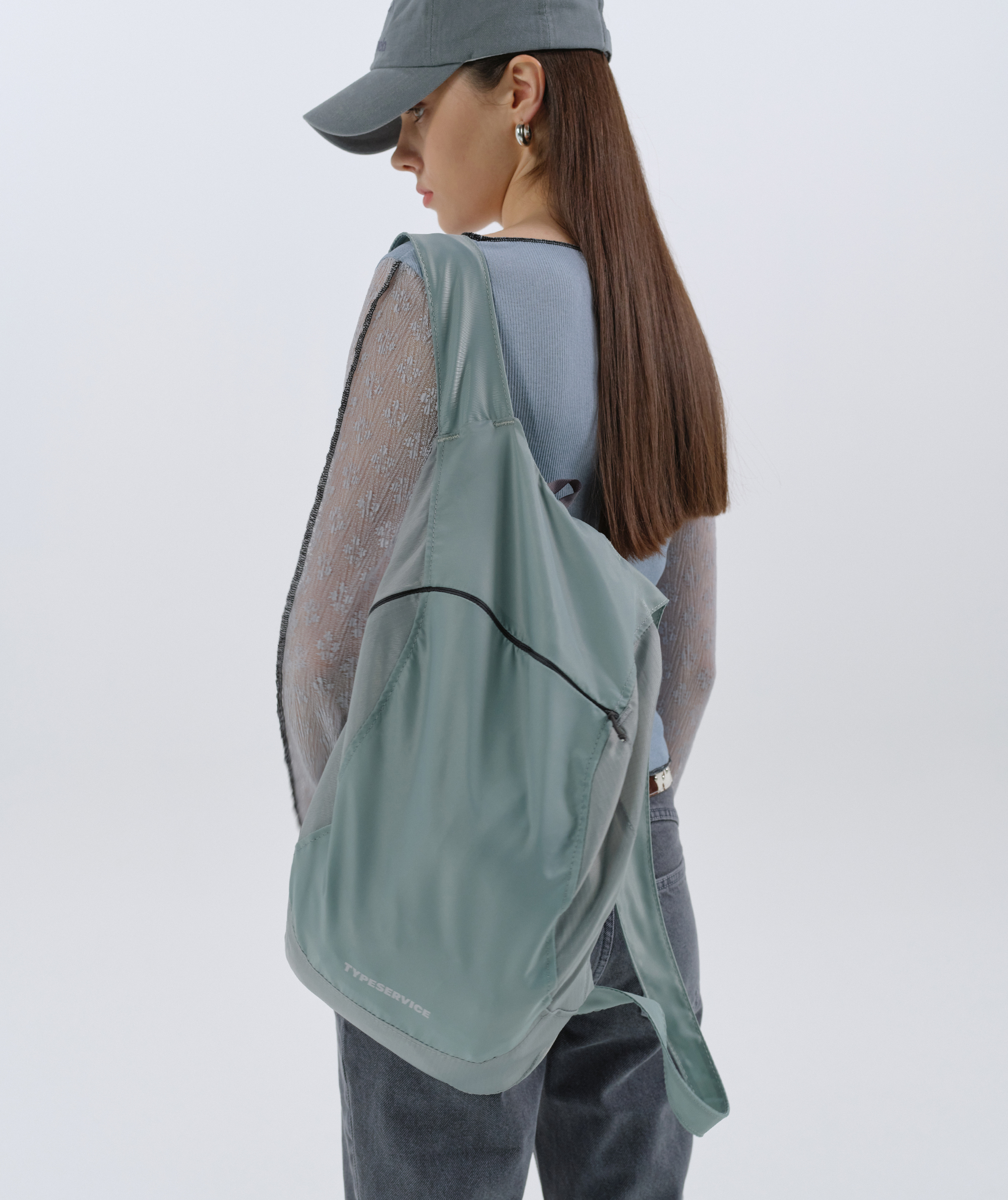 Compact Nylon Backpack [Sky Blue]