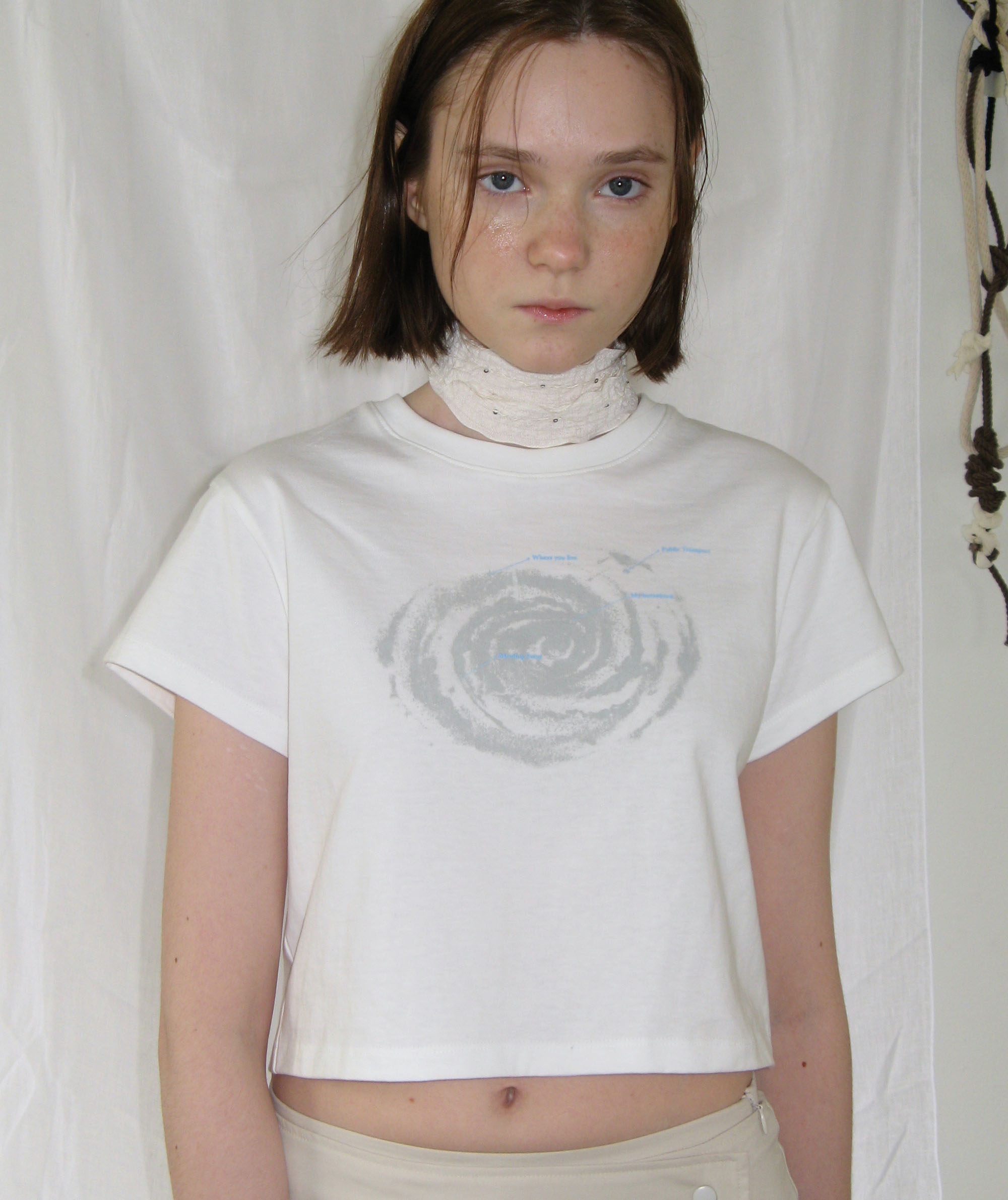 [6/2 예약발송] Milky Way Crop T-Shirt [Off White]