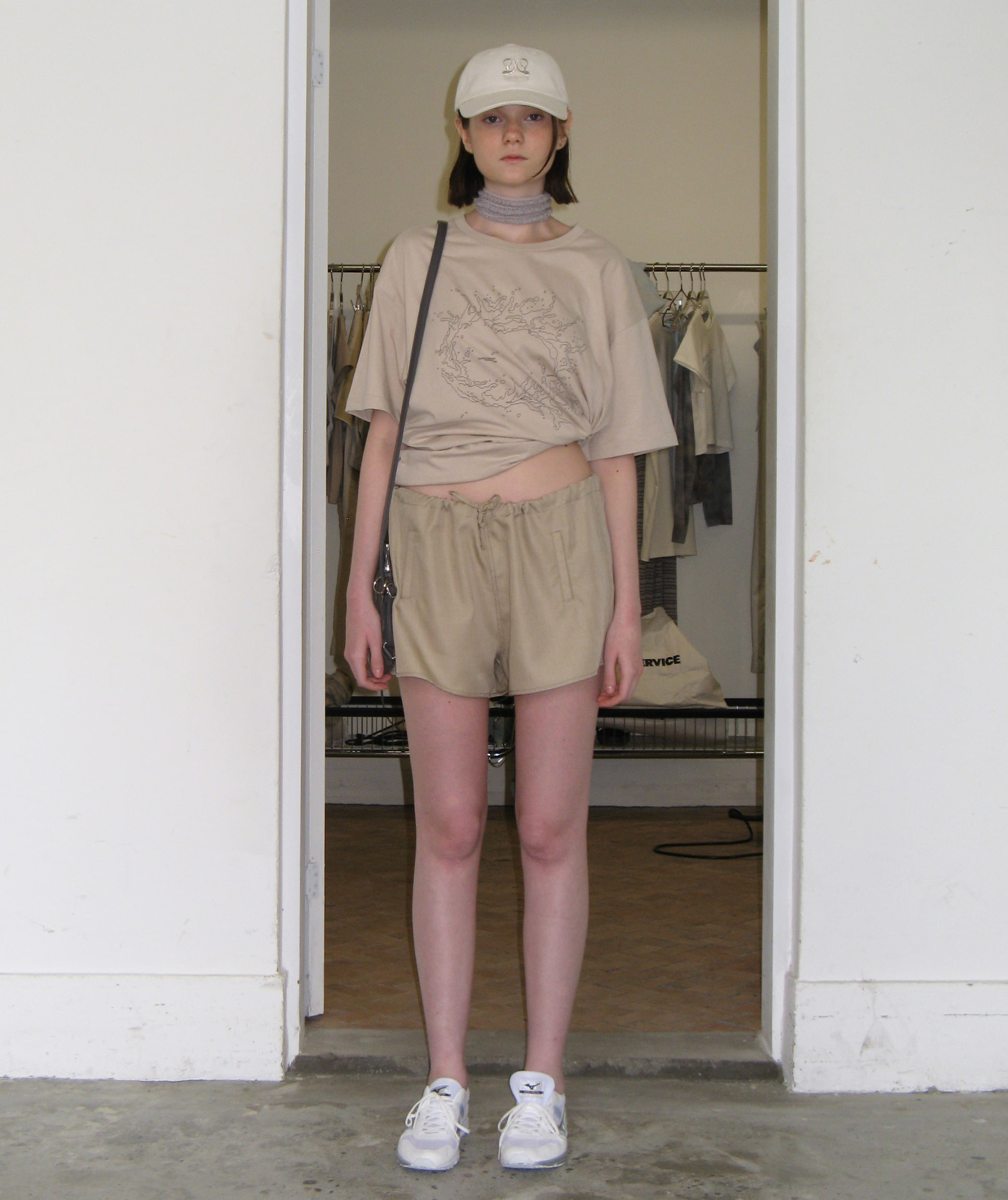 Side Lined Shorts [Beige]