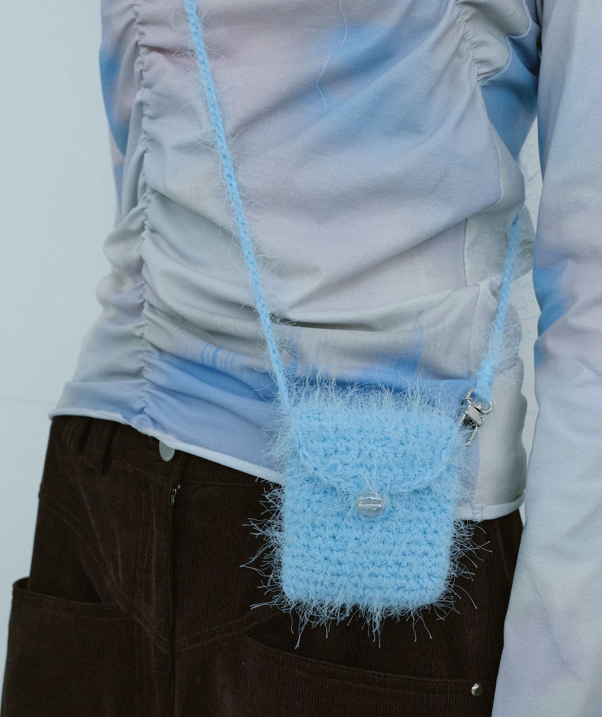 Knitted Micro Bag [Sky Blue]
