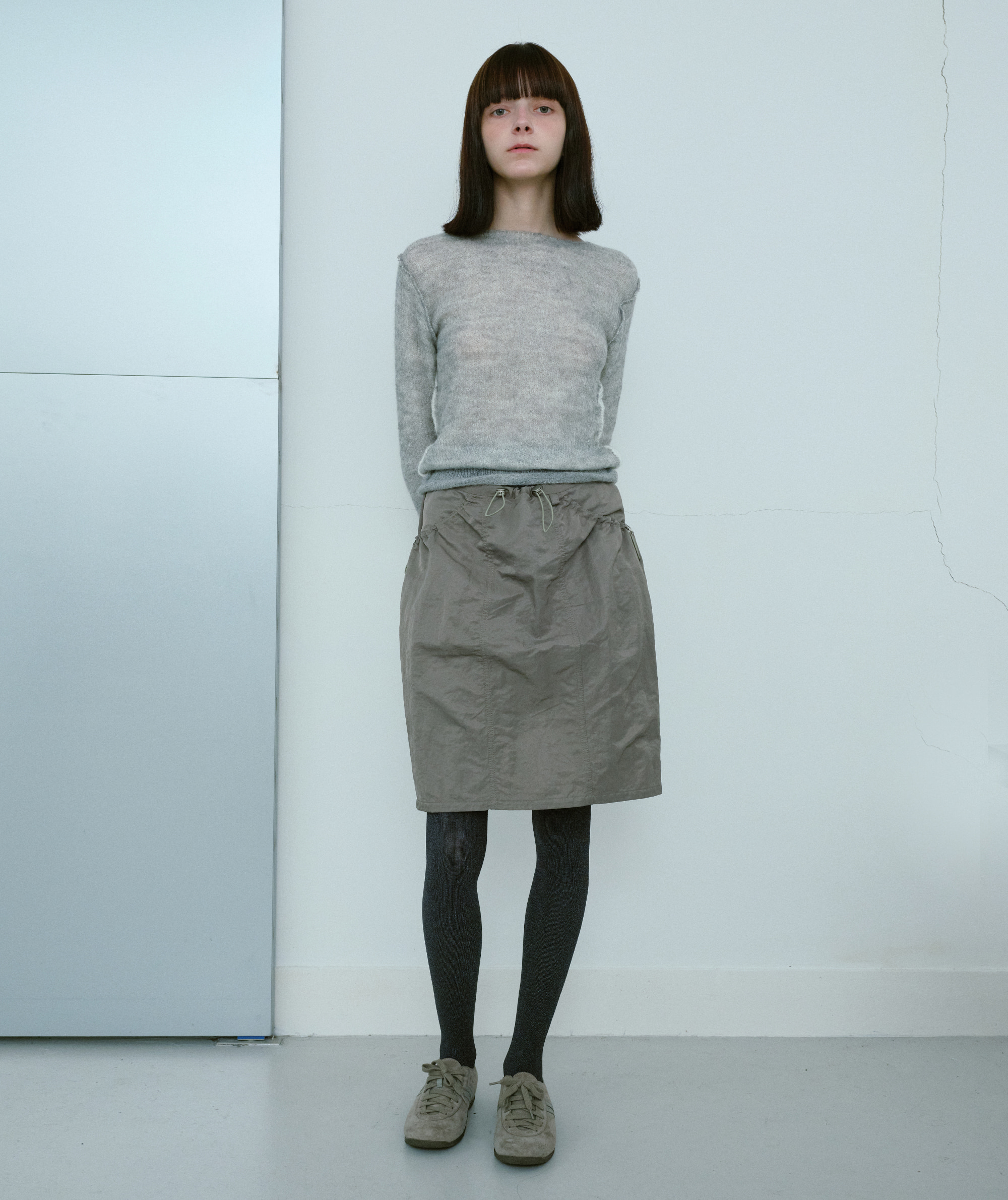Shining Pocket Skirt [Khaki]