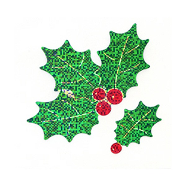 스티커펀 크리스마스 라지 홀로그램 스티커 : 홀리 열매 장식샐러드마켓