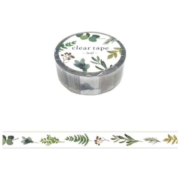 마인드웨이브 클리어 투명 데코 테이프 15mm : 여러가지 잎샐러드마켓