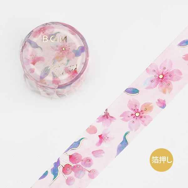 BGM 벚꽃 금박 마스킹테이프 20mm : 연분홍샐러드마켓