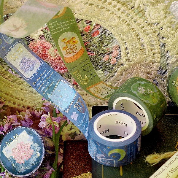 BGM 정원의 로맨스 꽃 마스킹테이프 20mm : 블루샐러드마켓