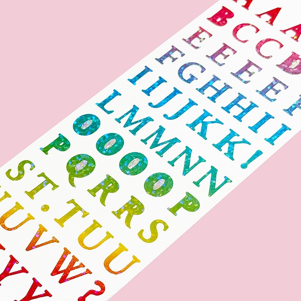 클로즈핀 홀로그램 스티커 : 그라데이션 알파벳샐러드마켓