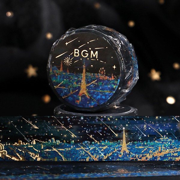 BGM 유성의 밤 금박 마스킹테이프 20mm : 별빛샐러드마켓