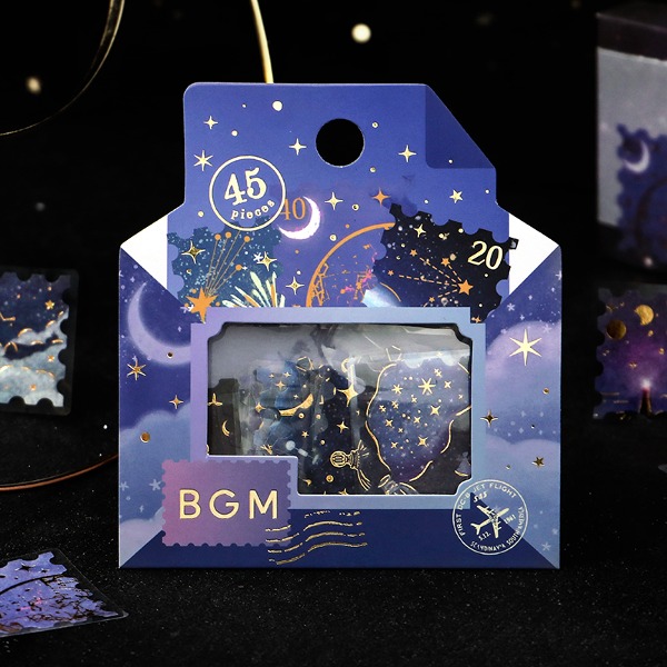 BGM 우체국 우표 조각 스티커 : 유성샐러드마켓