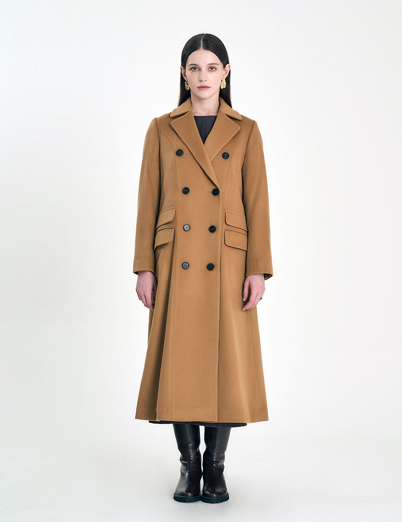 DOUBLE BREASTED WOOL LONG COAT (OFWCT-127-CM)