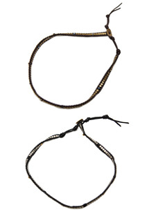 Nickel Beads Twist Strap Bracelet