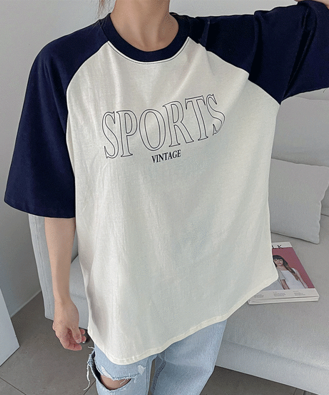 [남녀공용] 스포른 레터링 나그랑 티셔츠