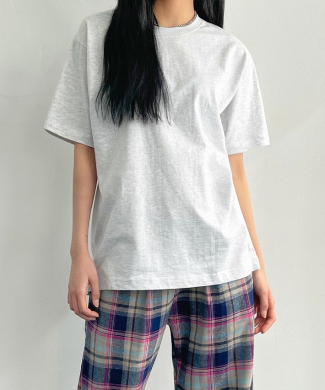 [남녀공용] 엘리샤 베이직 오버핏 반팔 티셔츠