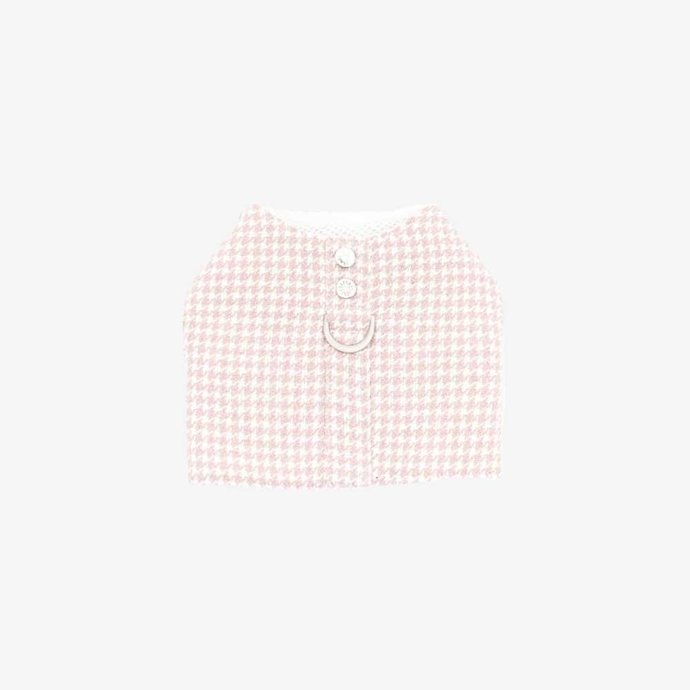 크룩디치와와  하운드 패턴 하네스 | Hound Pattern Harness - 크림 핑크 (Cream Pink)