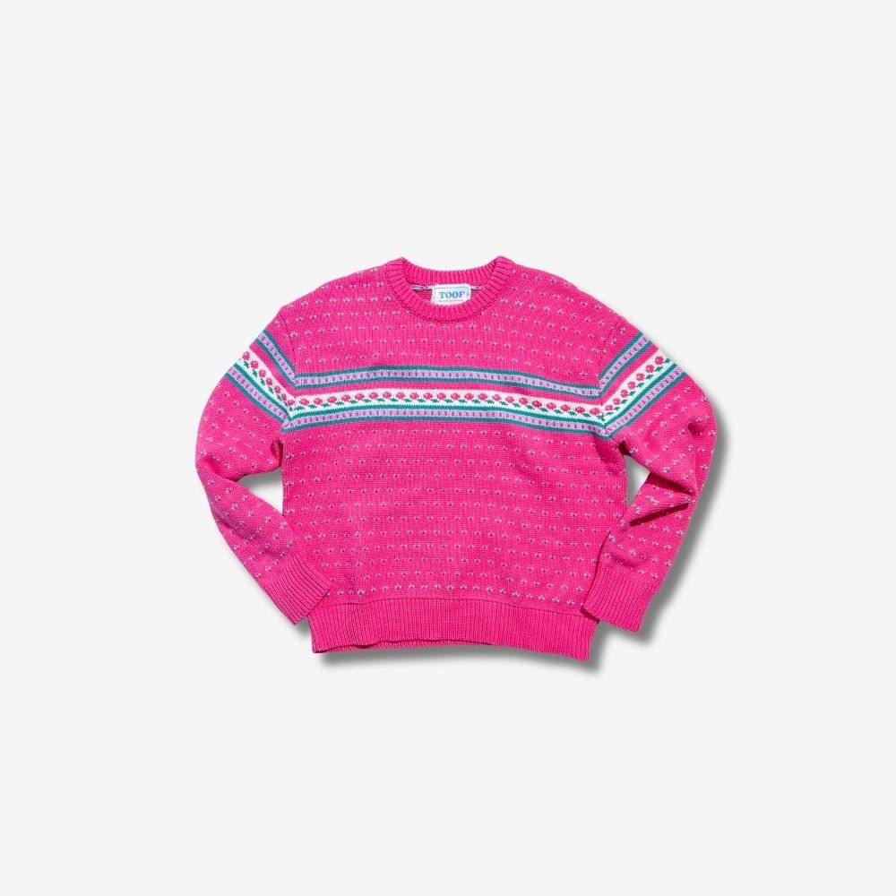 투프 빈티지 반려인 스웨터 l 핑크
