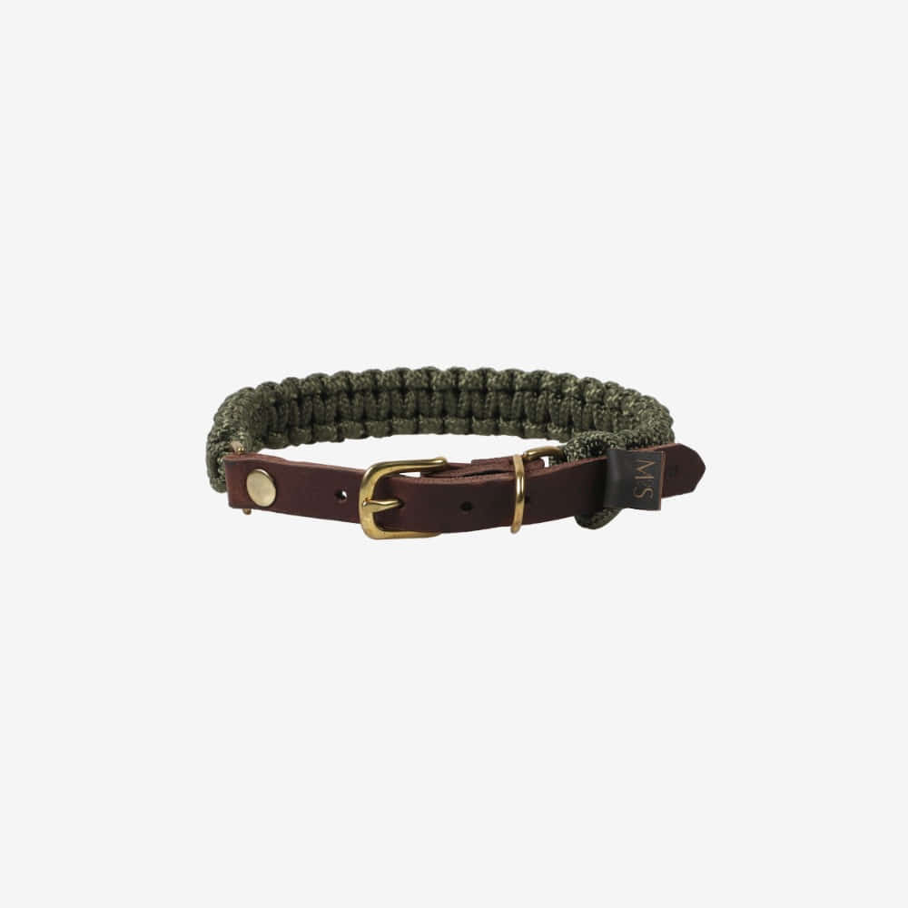 TOUCH OF LEATHER Collar MILITARY