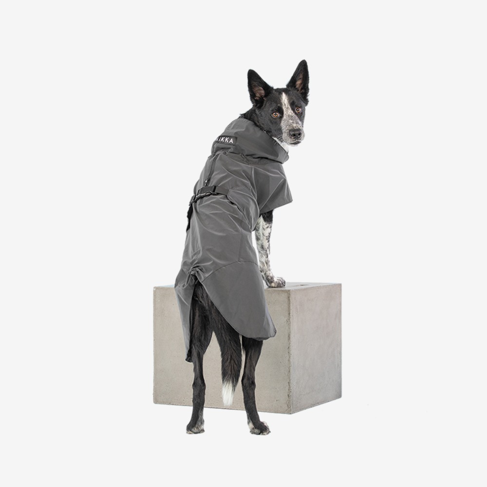 파이카 Visibility Raincoat Dark for Dogs