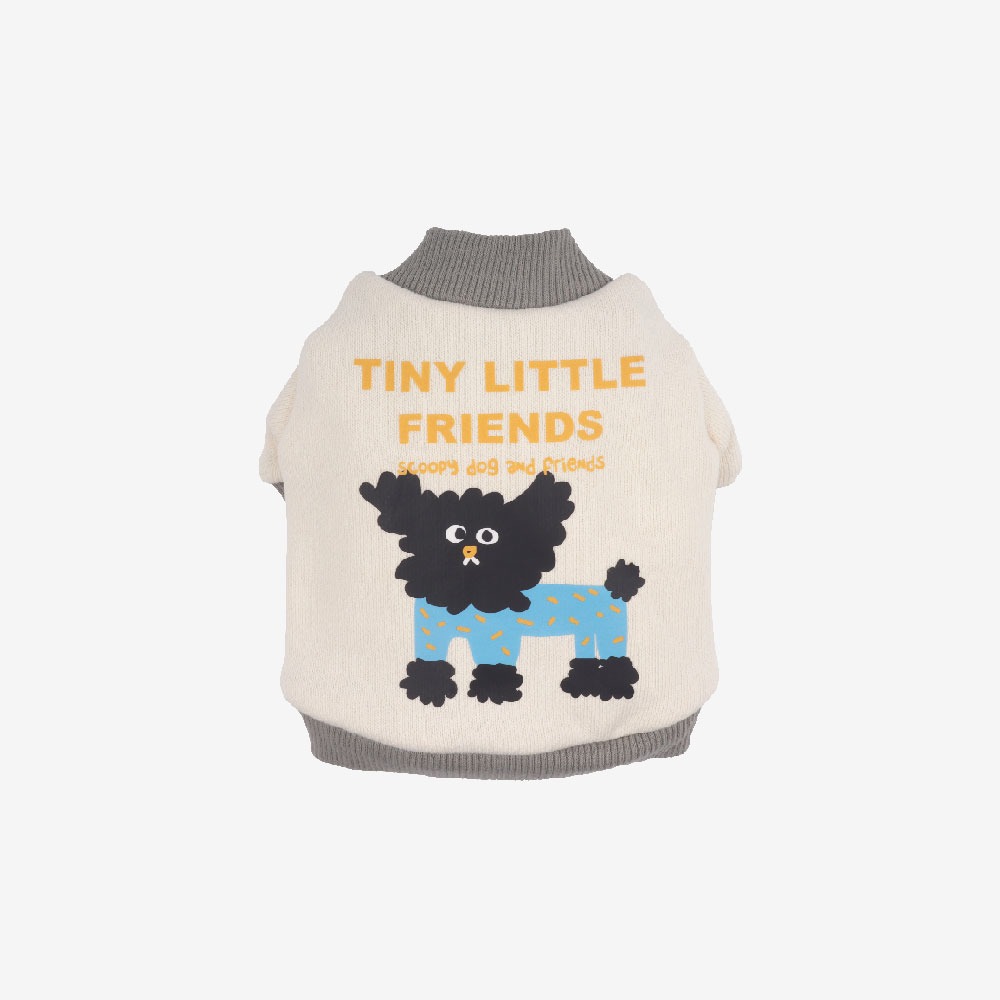 몽슈슈 Tiny Little Friends Cotton Cardigan Ivory