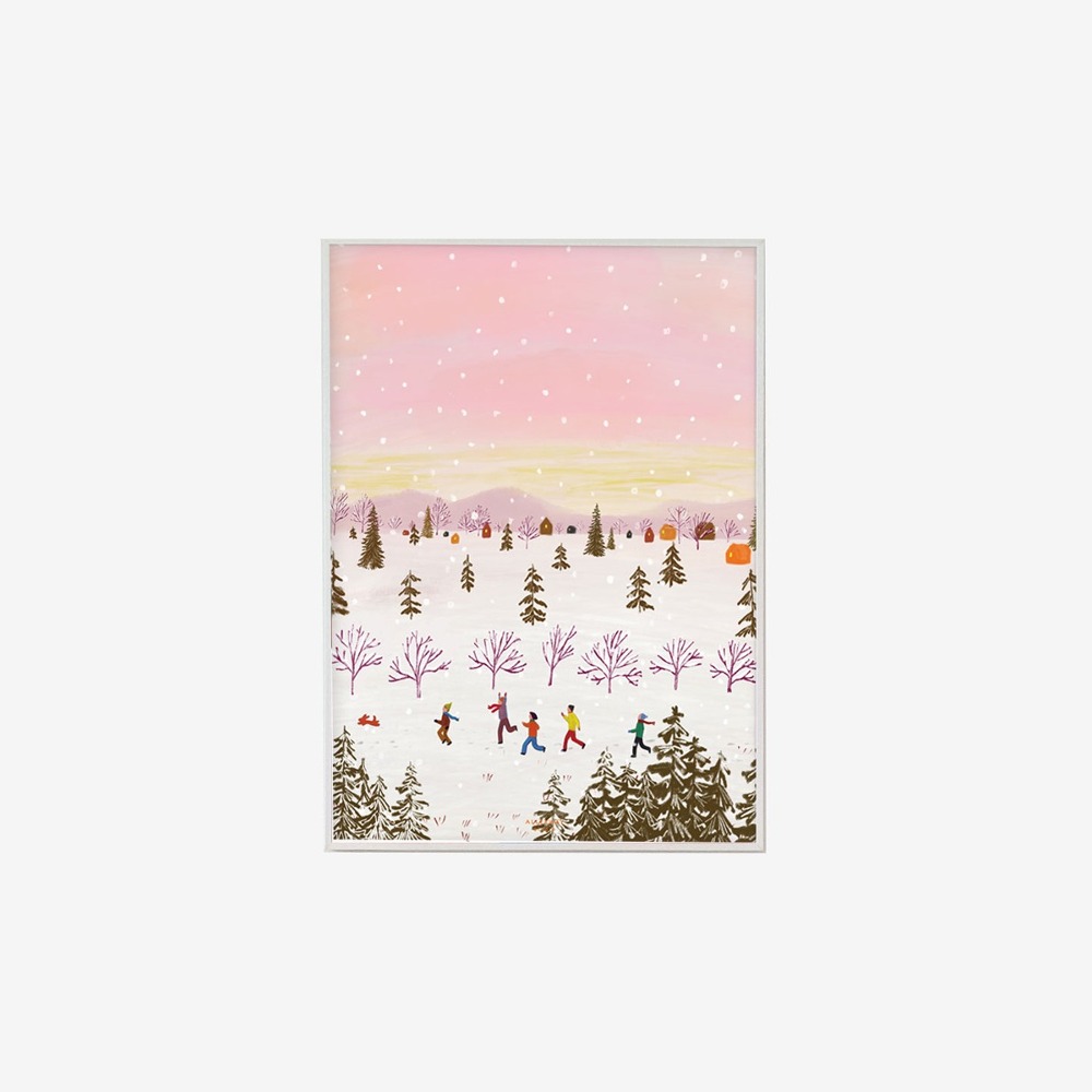 [Paper Poster] NOEL 노엘 크리스마스 연말 선물 일러스트 포스터 액자