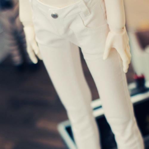 SD13 Boy Color Skinny Pants - White