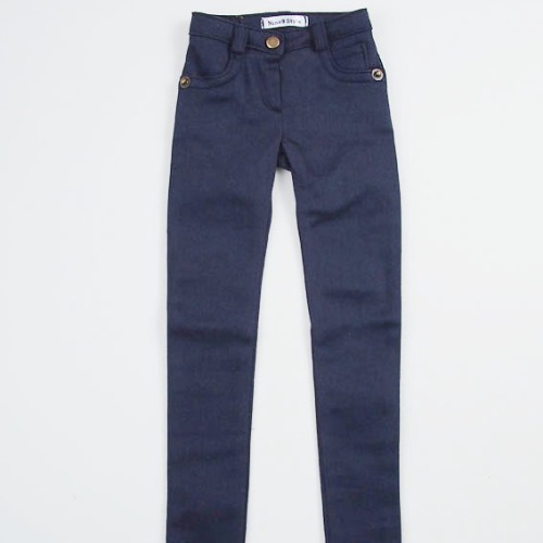 [SDB]Color cotton spandex pants(Navy)
